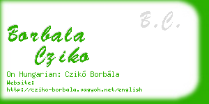borbala cziko business card