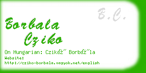 borbala cziko business card